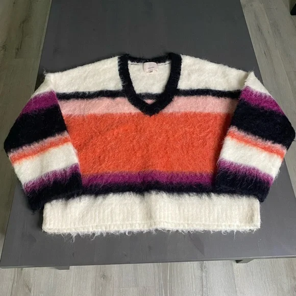 Cinq à Sept Multicolor V-Neck Sweater - Picture 3 of 5